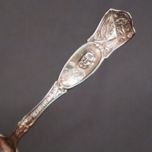 King George 1881 Rogers Spoon Embossed "Roberts" with face design